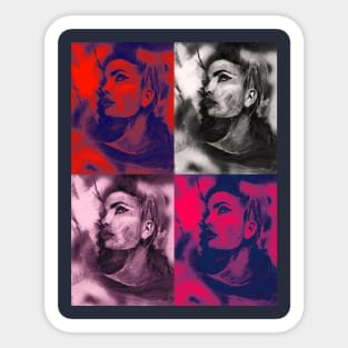 Abstract portrait slides Sticker